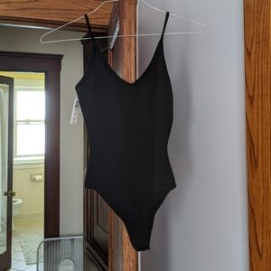 Aritzia Black Vneck Bodysuit